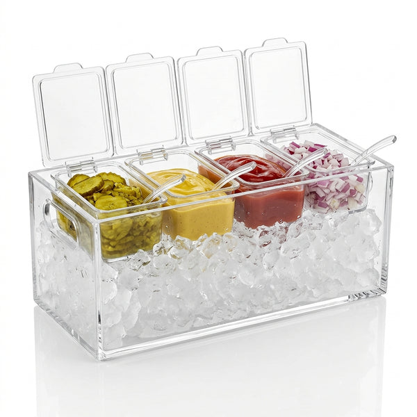 LILILIAN FMY Large Ice Chilled Condiment Caddy