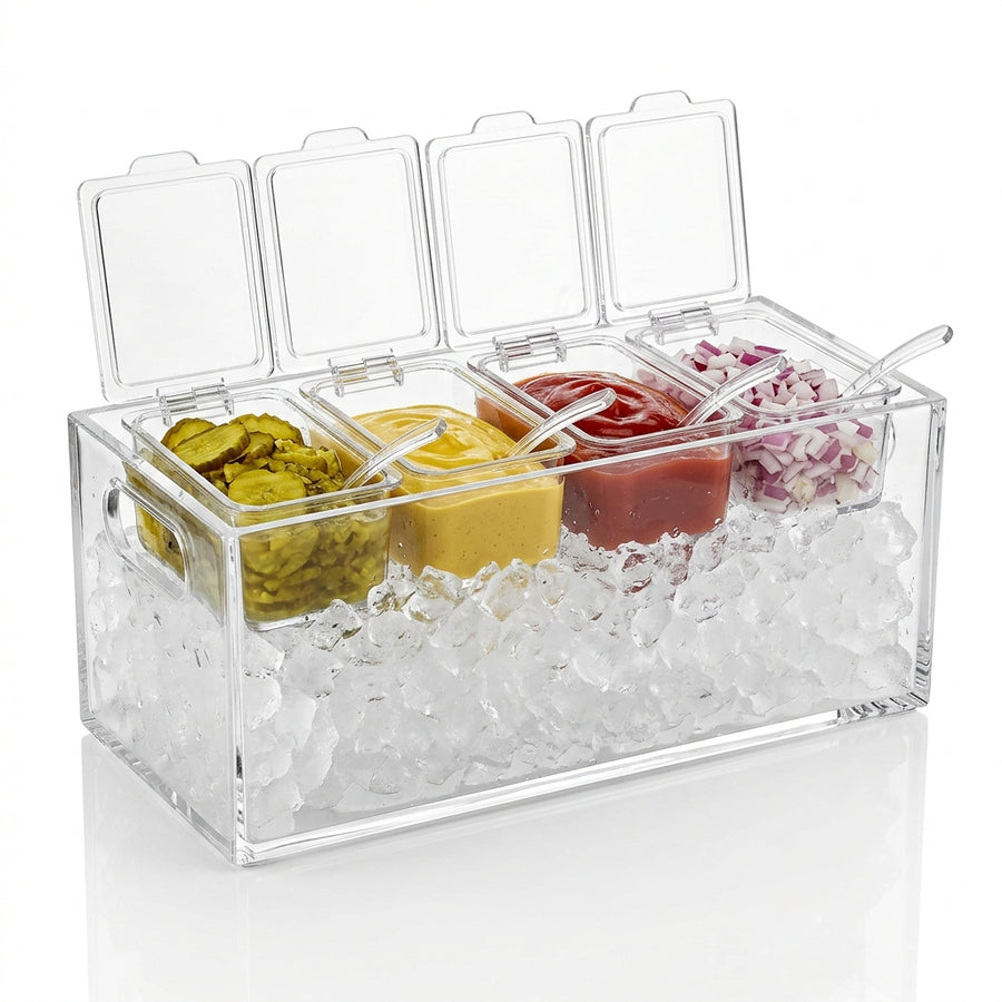 LILILIAN FMY Large Ice Chilled Condiment Caddy