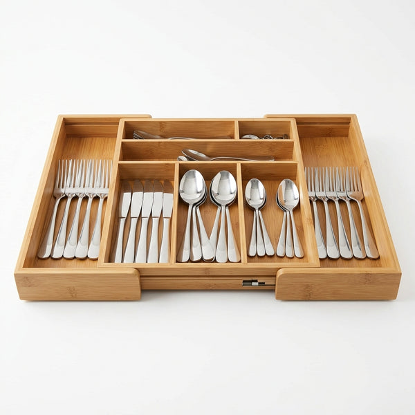 LILILIAN FMY Extra Large Expandable Silverware Organizer